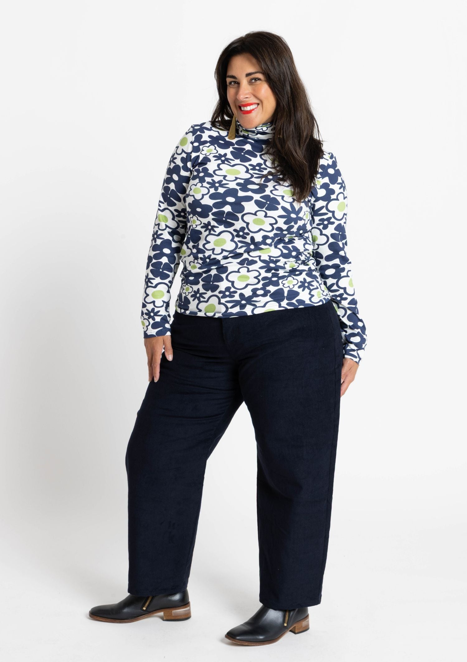 Roller Turtleneck - Bouquet Navy