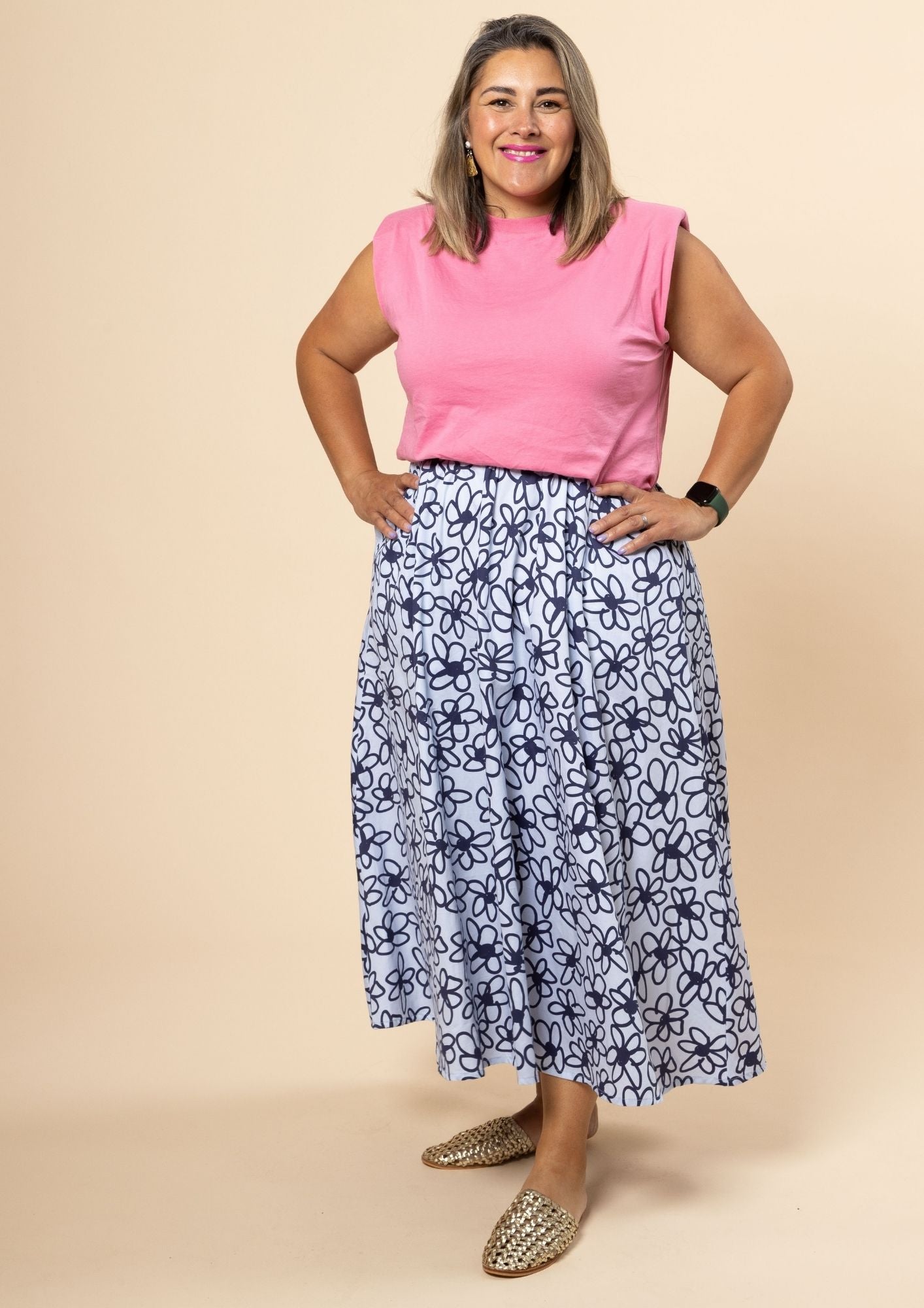 Bowie Skirt - Bloom Blue