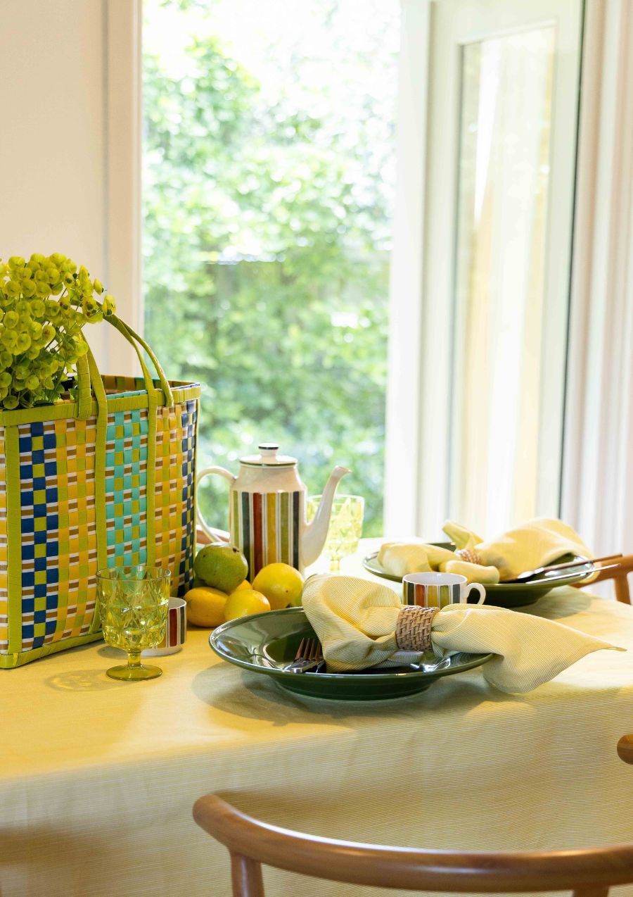 Thin Pin Citrus Cotton Linen Napkins