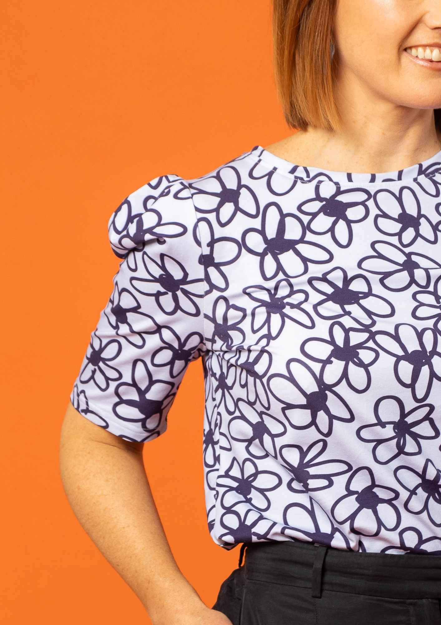 Power Puff Top - Bloom Blue