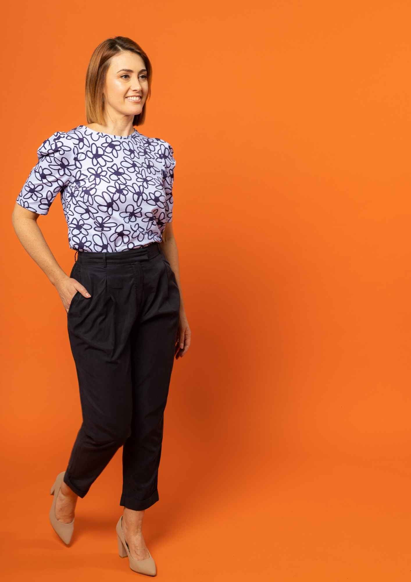 Power Puff Top - Bloom Blue