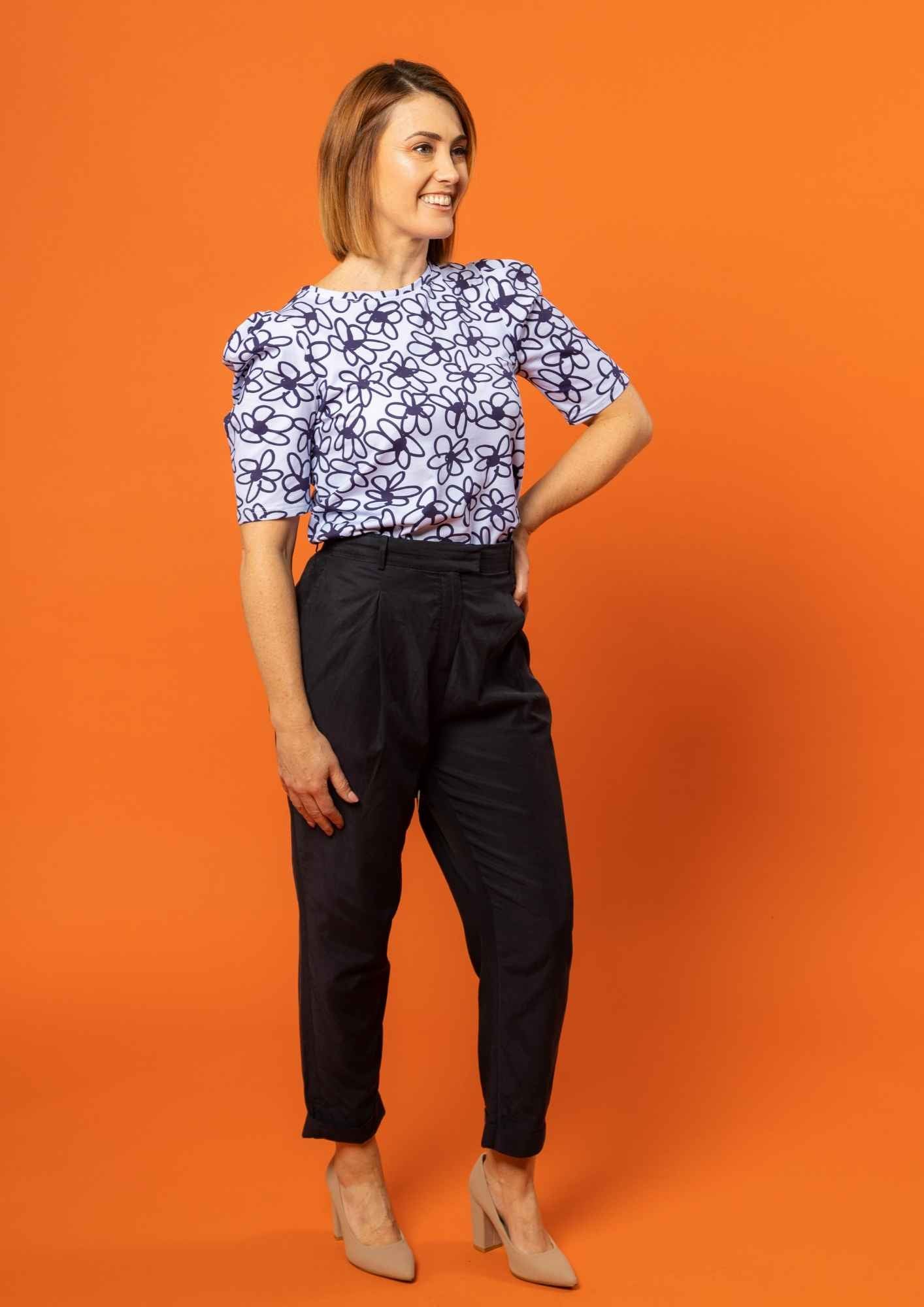 Power Puff Top - Bloom Blue