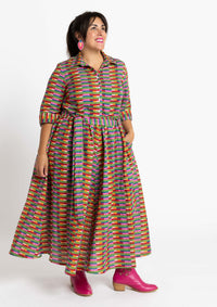 Peta Shirt Dress - Long Lines Retro
