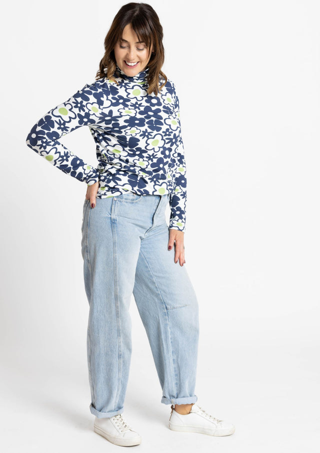 Roller Turtleneck - Bouquet Navy