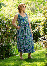 Reverie Tie Back Dress - Euni Green
