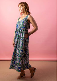 Reverie Tie Back Dress - Euni Green