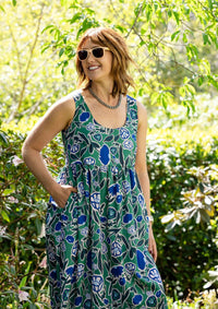 Reverie Tie Back Dress - Euni Green