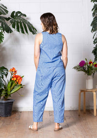 Balloon Pant - Thin Pin Blue