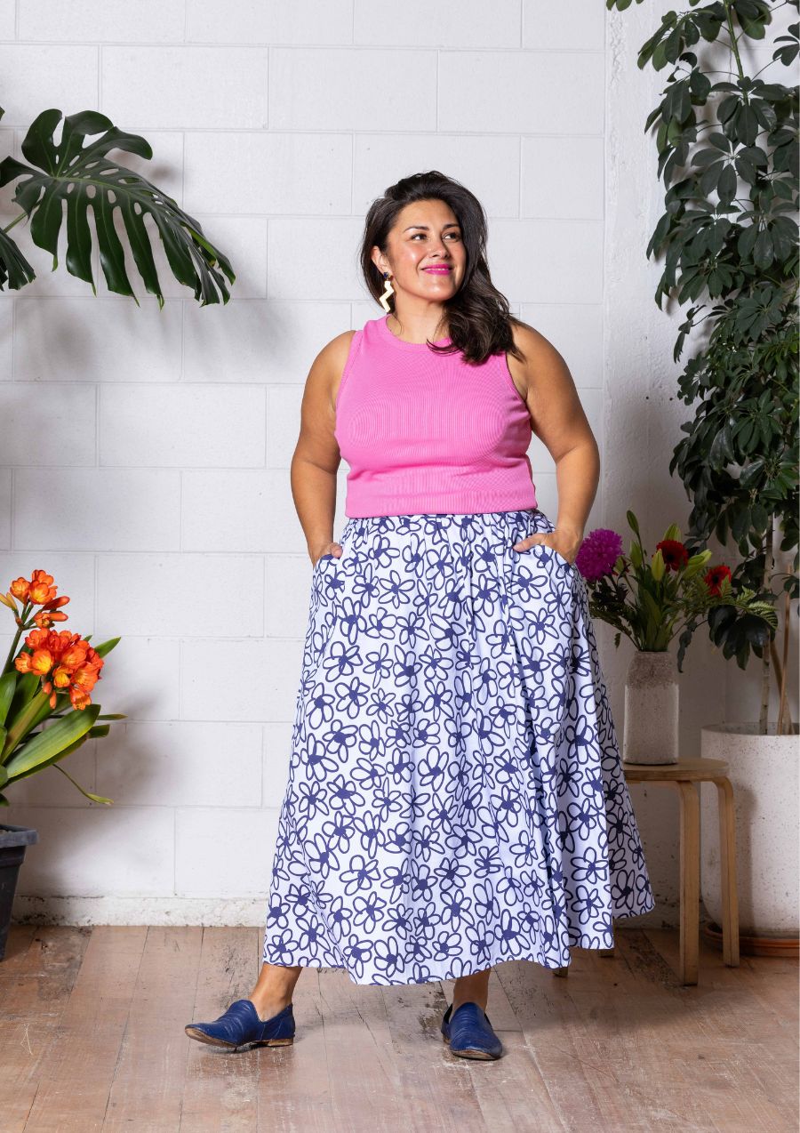 Bowie Skirt - Bloom Blue