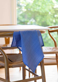 Thin Pin Blue Cotton Linen Napkins