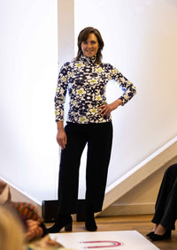 Roller Turtleneck - Bouquet Navy