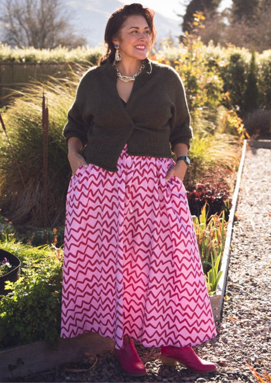 Bowie skirt - Raspberry Ziggy