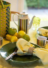 Thin Pin Citrus Cotton Linen Napkins