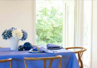 Thin Pin Blue Cotton Linen Napkins