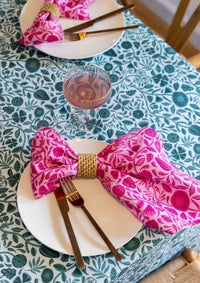Nouveau Pink Cotton Line Napkins