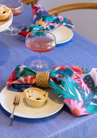 Wilderness Pink Cotton Linen Napkins