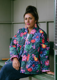 Quilted Jacket - Wilderness / Raspberry Ziggy
