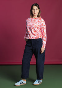 Greta Sweater - Bloom Scarlet