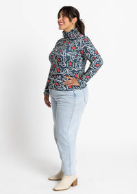 Roller Turtleneck - Fleur Forest Green