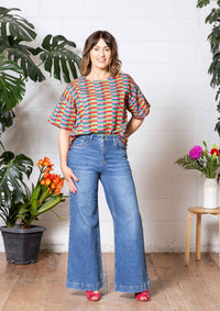 Lisso Boxy Top - Long Lines Retro