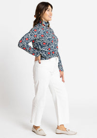 Roller Turtleneck - Fleur Forest Green