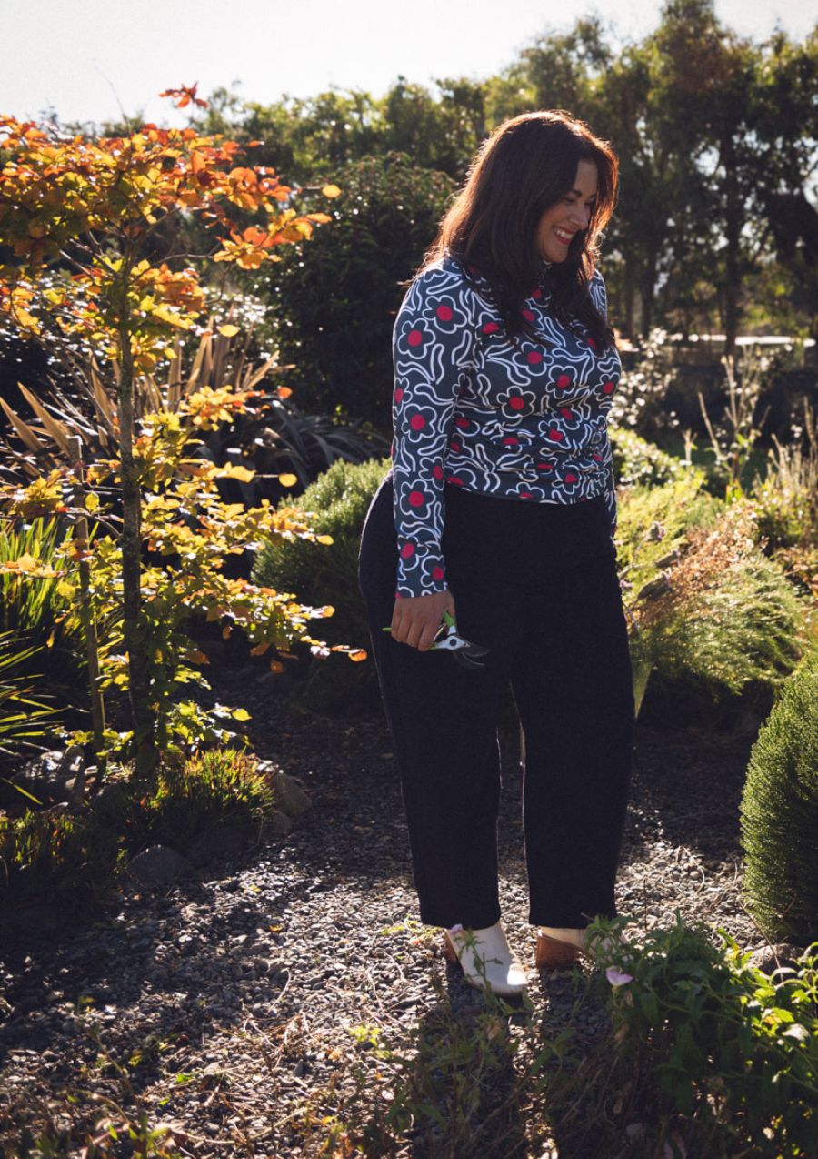 Roller Turtleneck - Fleur Forest Green