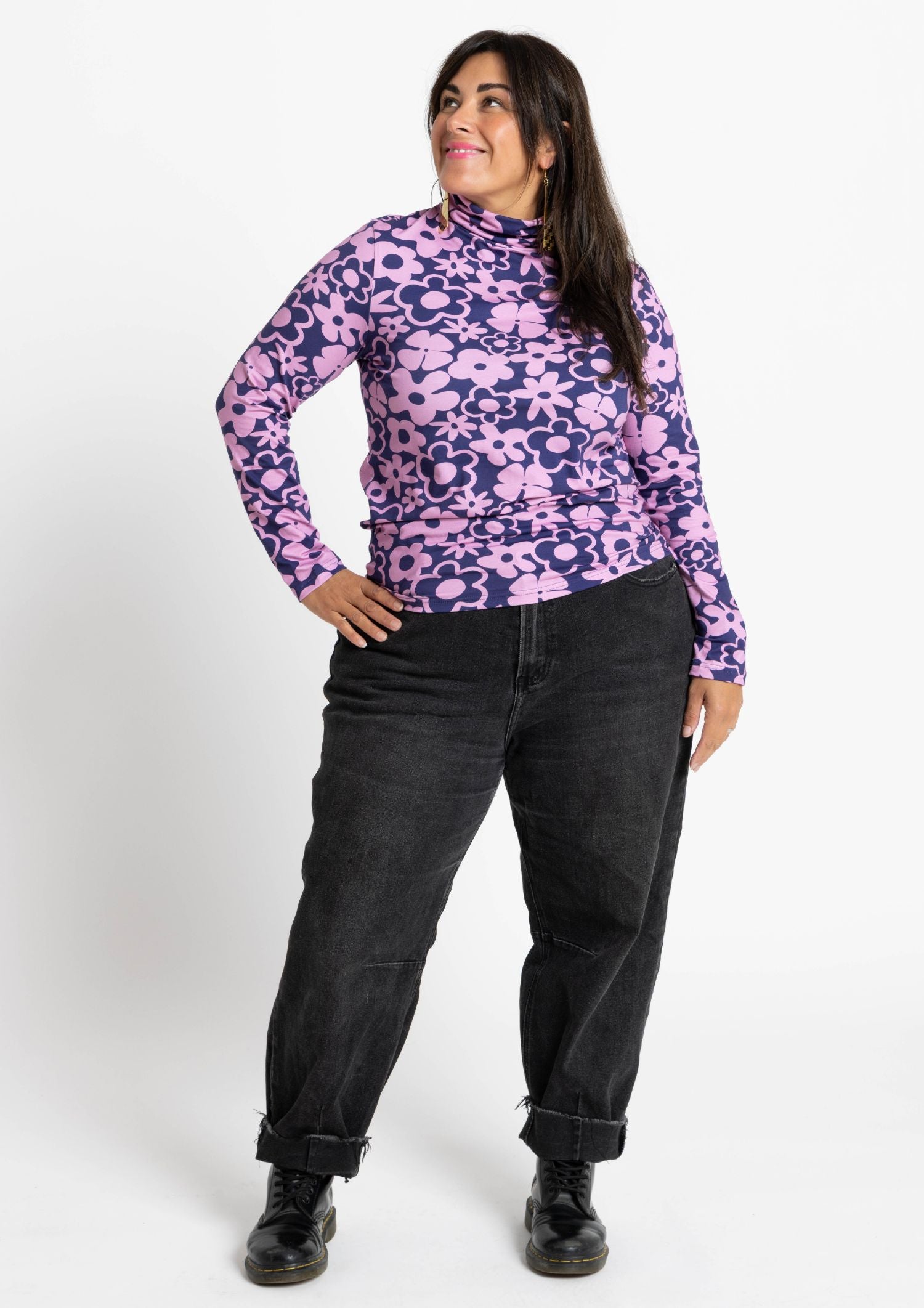 Roller Turtleneck - Bouquet Rose