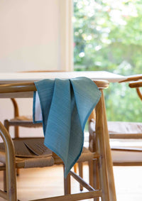 Thin Pin Green Cotton Linen Napkins