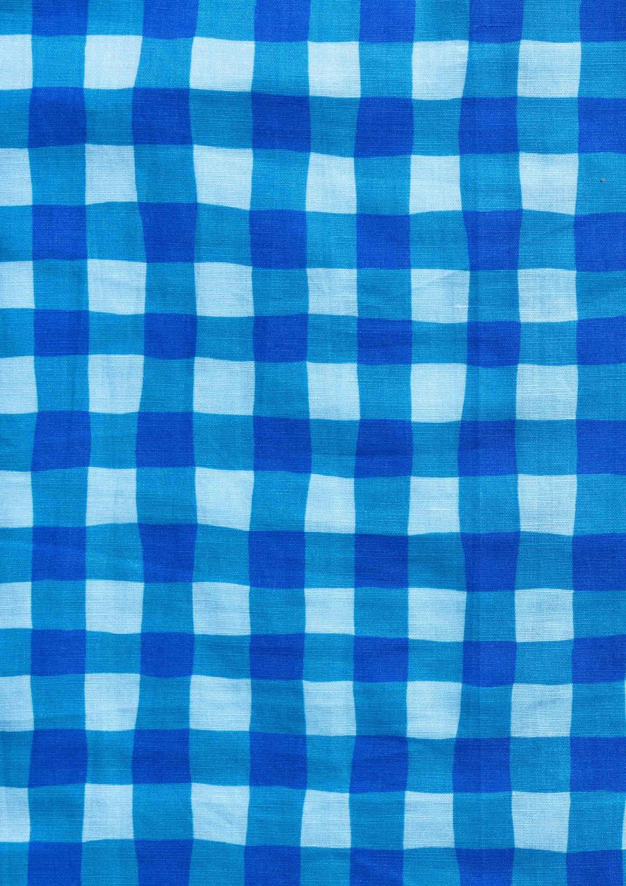 Balloon Pant - Hand Drawn Check Blue