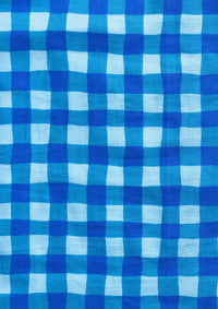 Balloon Pant - Hand Drawn Check Blue