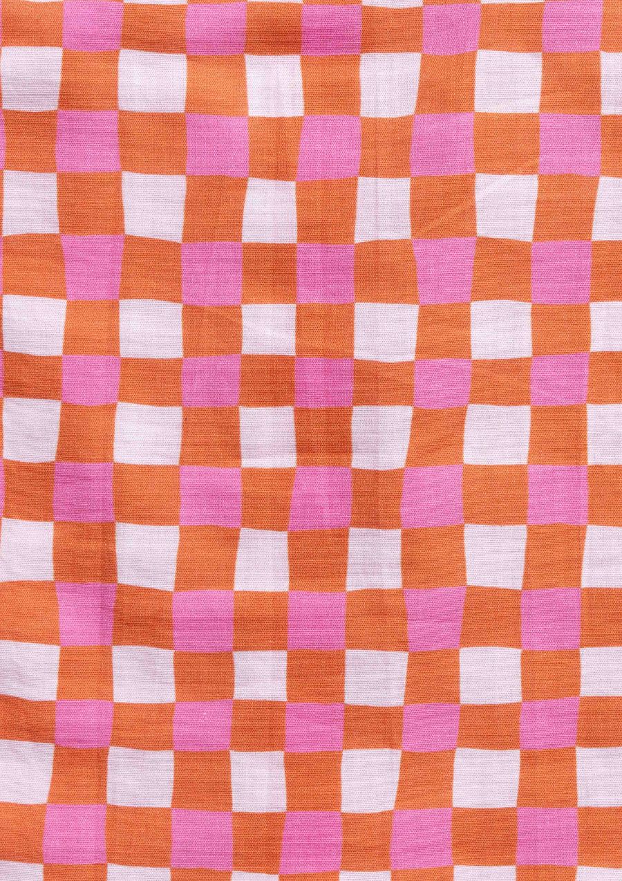 Balloon Pant - Hand Drawn Check Burnt Orange