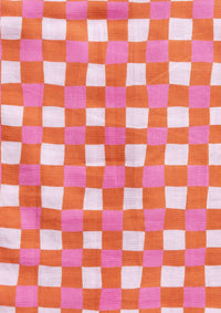 Balloon Pant - Hand Drawn Check Burnt Orange