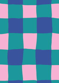 Roller - Hand Drawn Check Teal