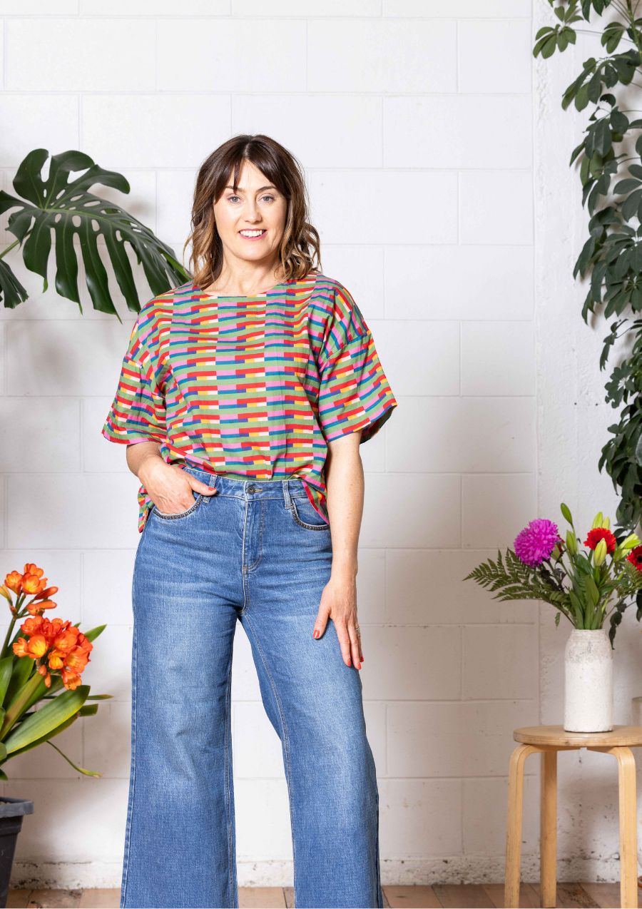 Lisso Boxy Top - Long Lines Retro