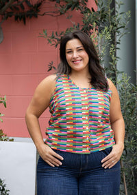 Frankie Singlet Top - Long Lines Retro