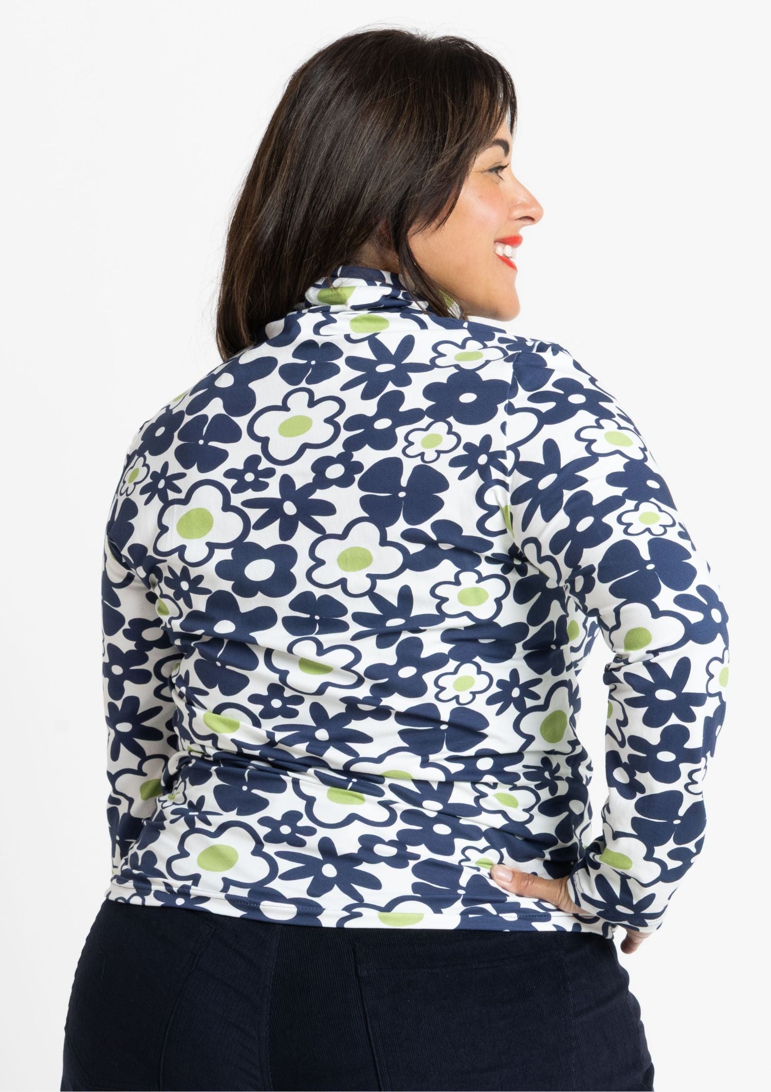 Roller Turtleneck - Bouquet Navy