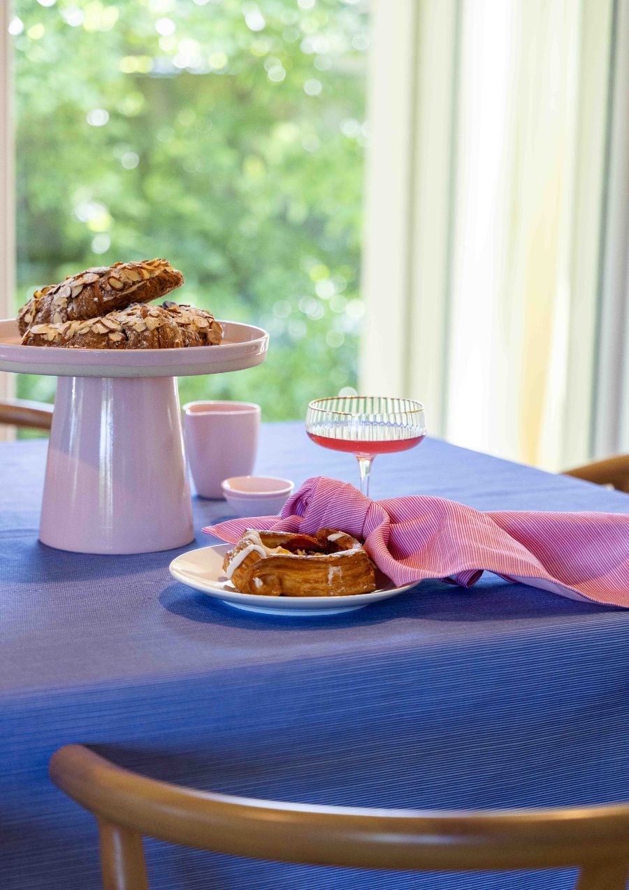 Thin Pin Bubblegum Cotton Linen Napkins