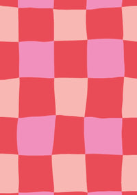 Roller - Hand Drawn Check Pink