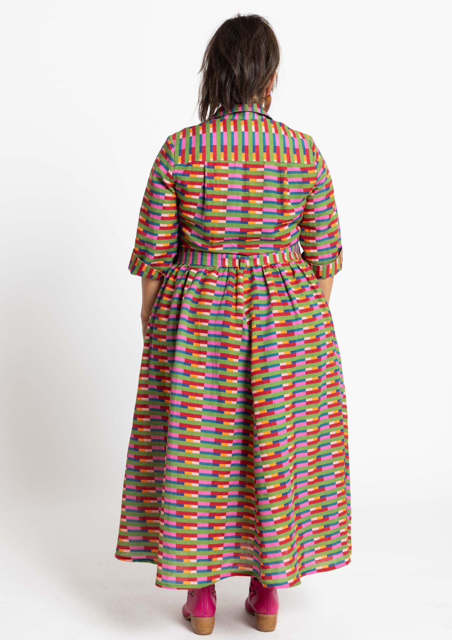 Peta Shirt Dress - Long Lines Retro