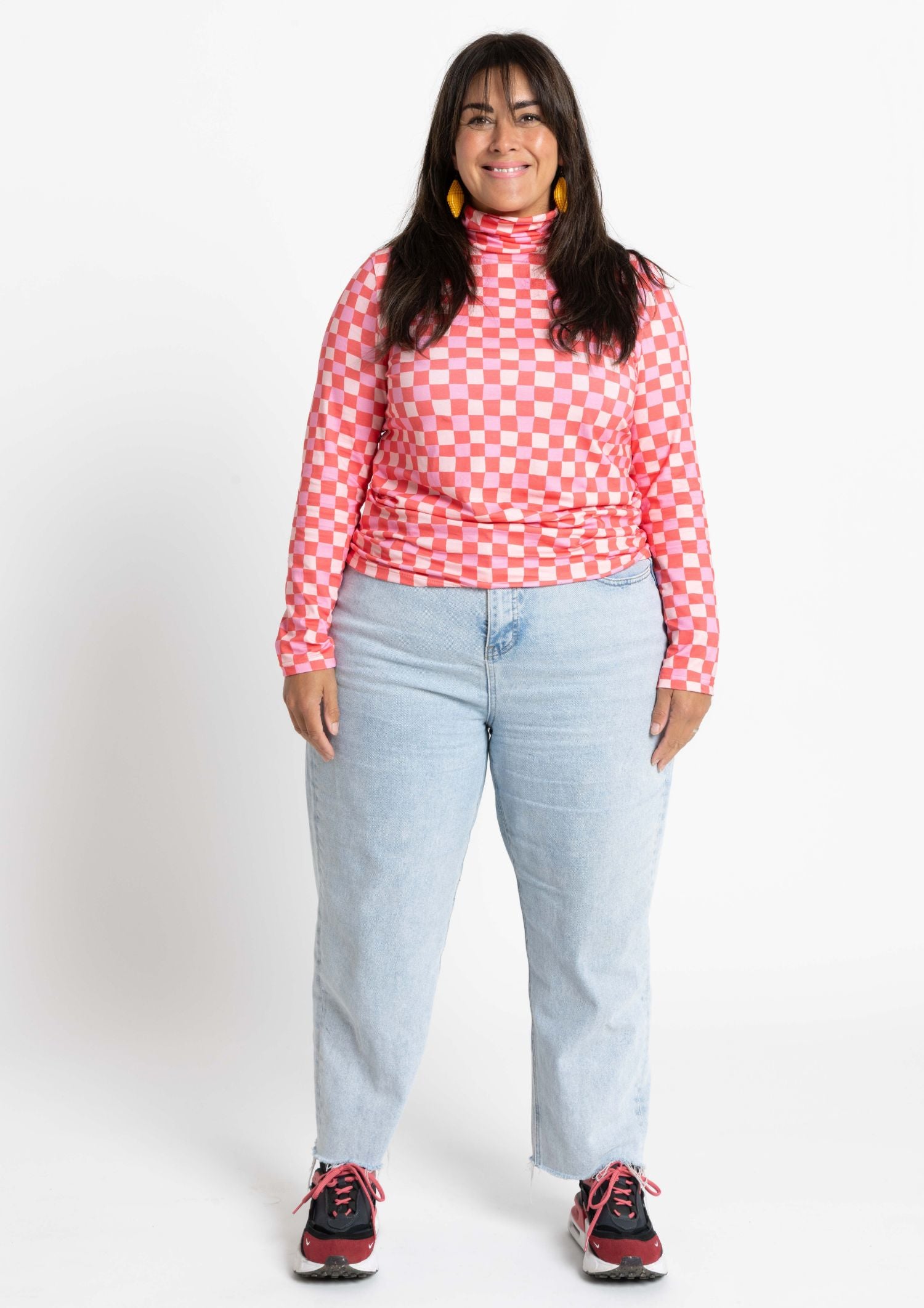 Roller - Hand Drawn Check Pink