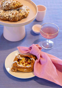 Thin Pin Bubblegum Cotton Linen Napkins