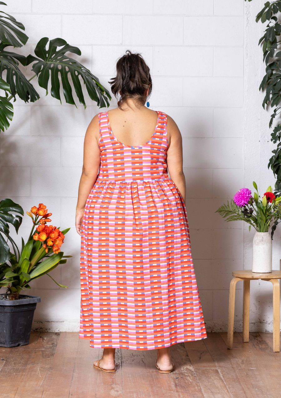 Reverie Reversible Dress - Long Lines Peaches