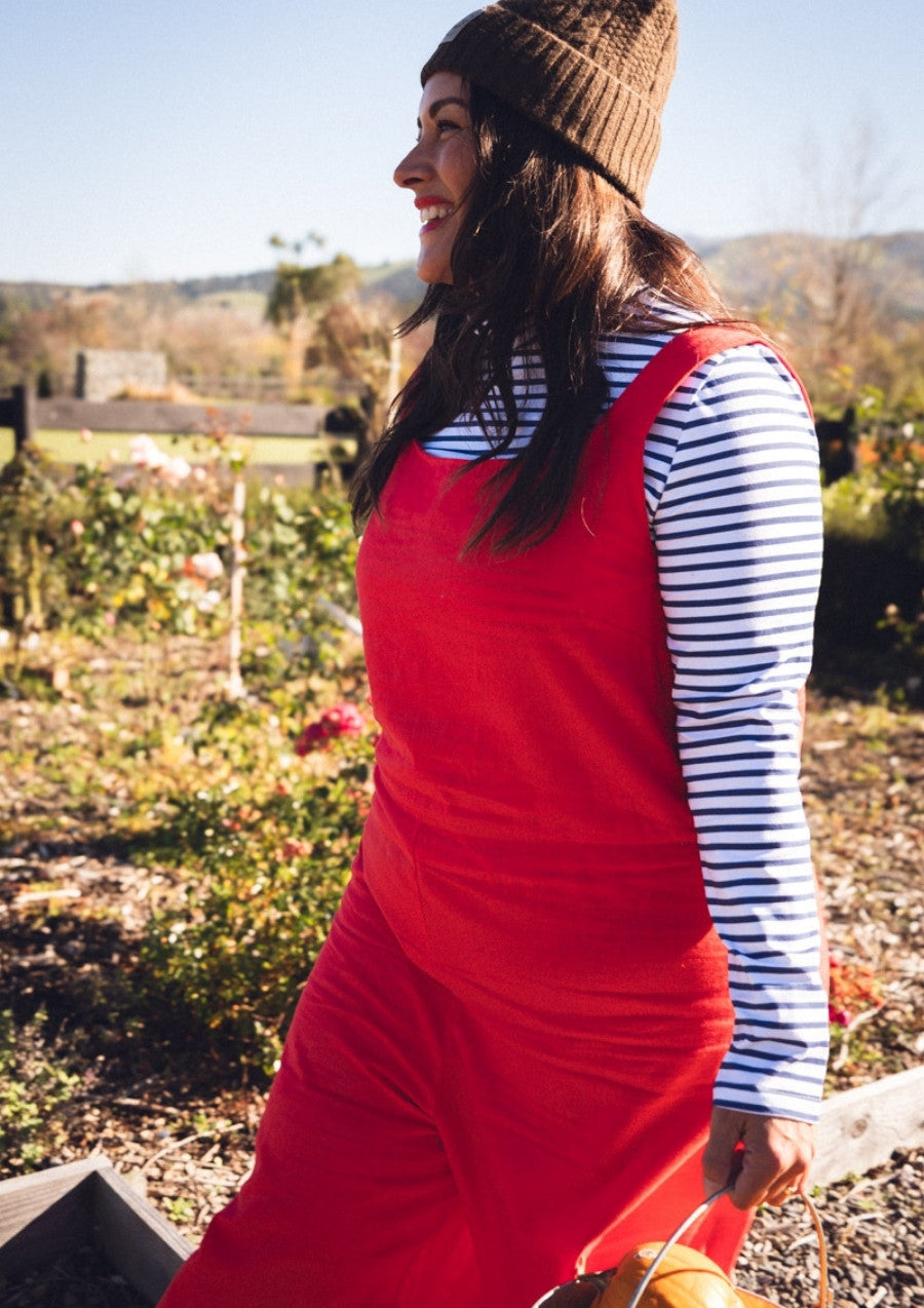 Roller Turtleneck - Navy Stripe Lighter Weight