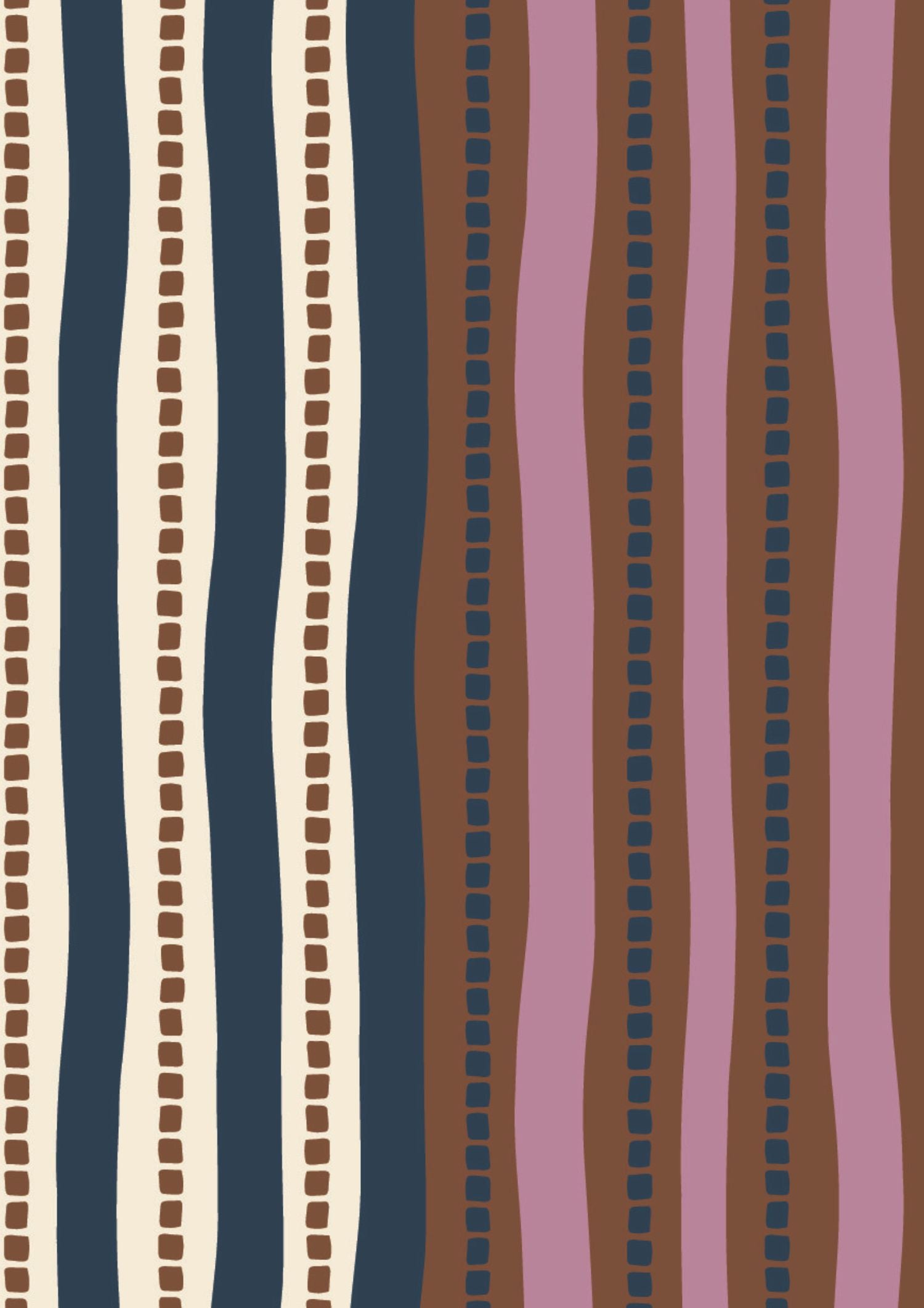 Peta Shirt Dress - Tile Stripe Navy