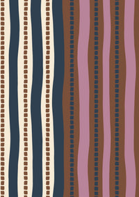 Peta Shirt Dress - Tile Stripe Navy