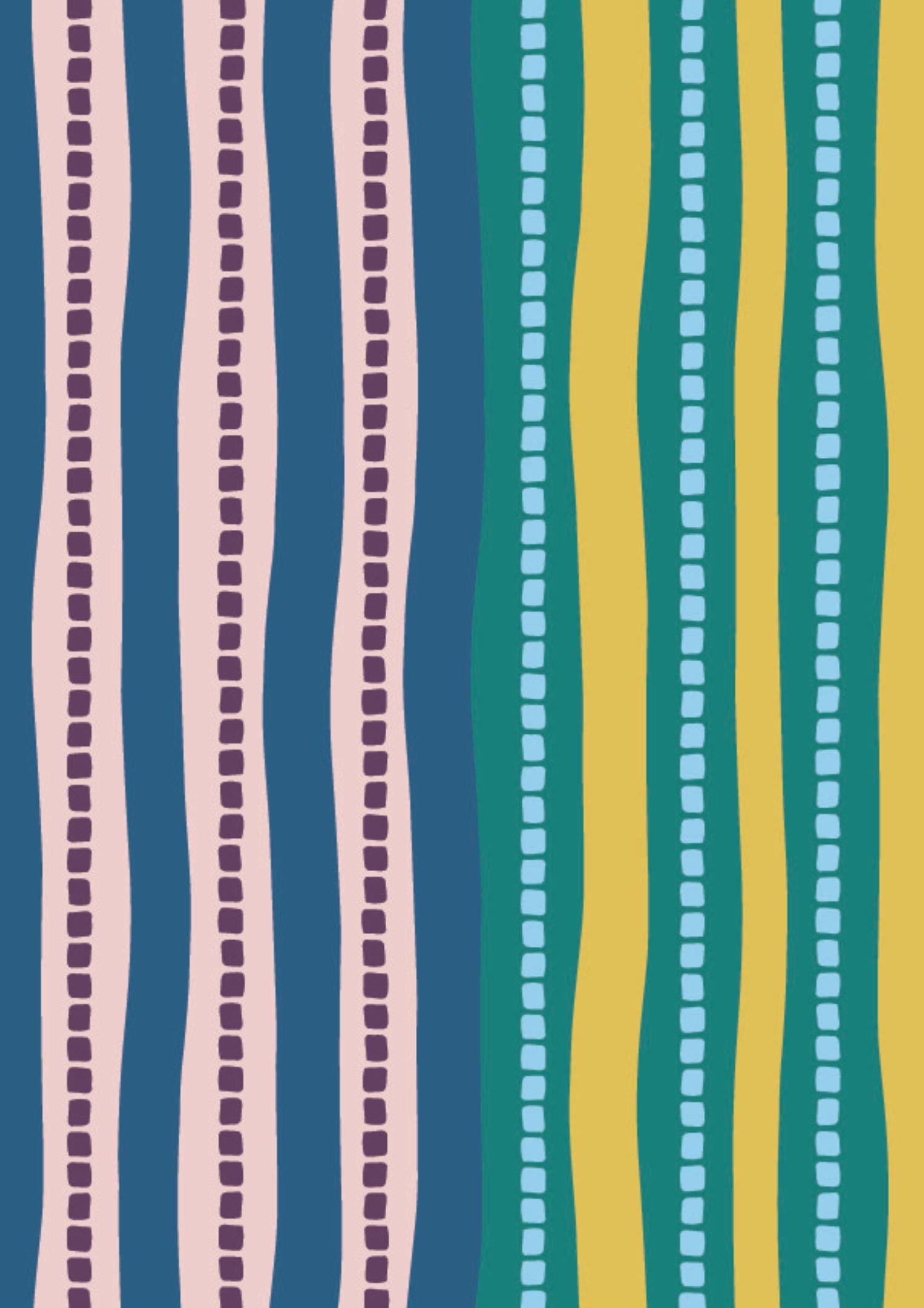 Peta Shirt Dress - Tile Stripe Ocean Zest