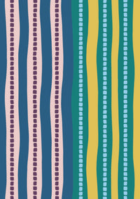 Peta Shirt Dress - Tile Stripe Ocean Zest