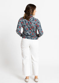 Roller Turtleneck - Fleur Forest Green