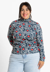 Roller Turtleneck - Fleur Forest Green