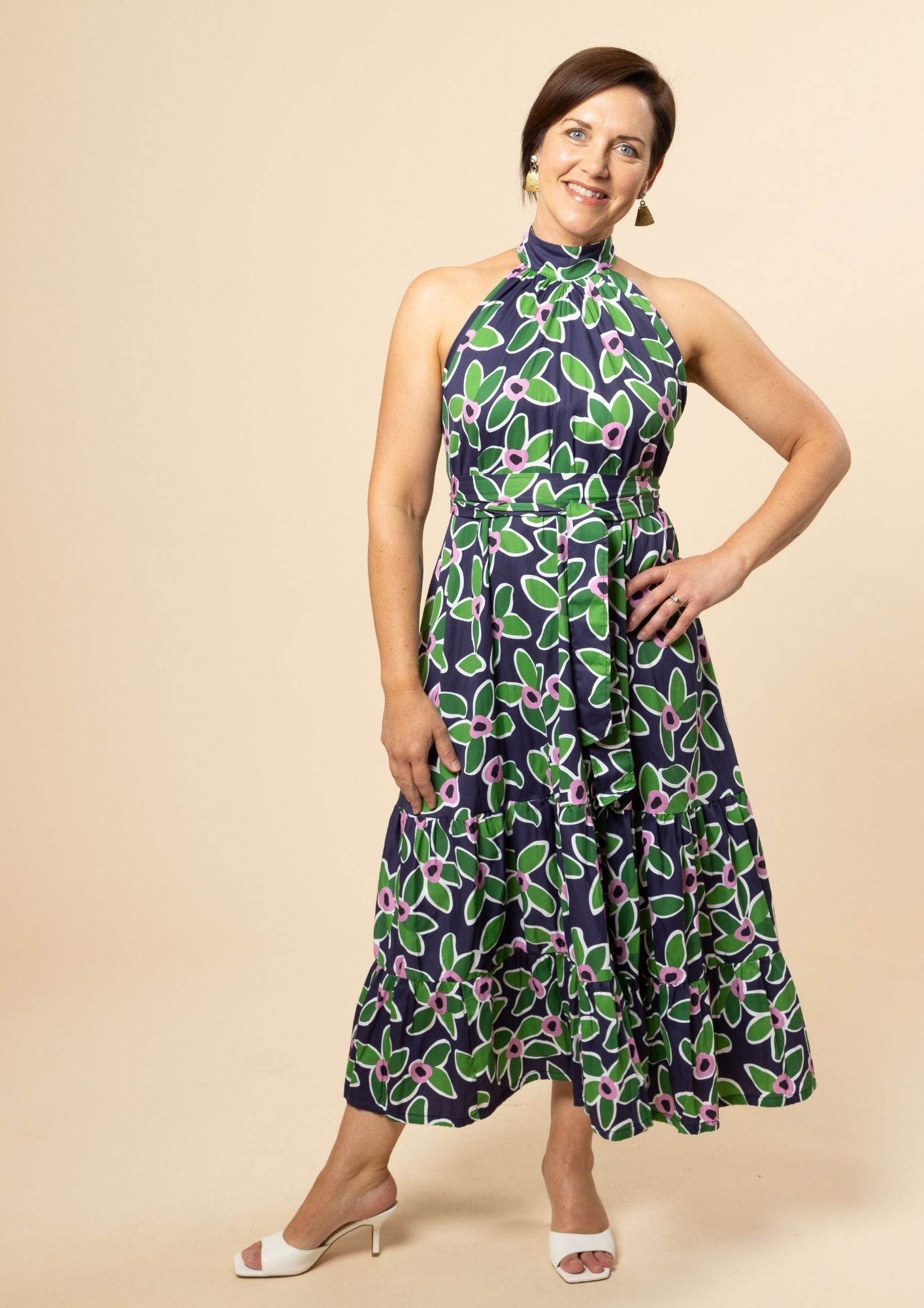 Portia Halterneck Dress - FloraNova